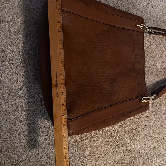 Calvin Klein NWOT Brown 3 Compartment With Outside pocket - Picture 4 of 12